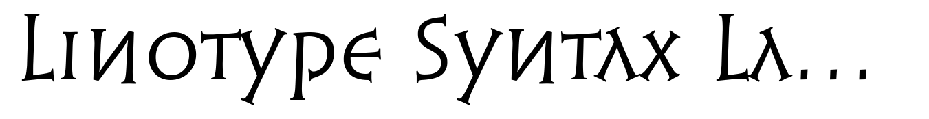 Linotype Syntax Lapidar Serif Text Regular